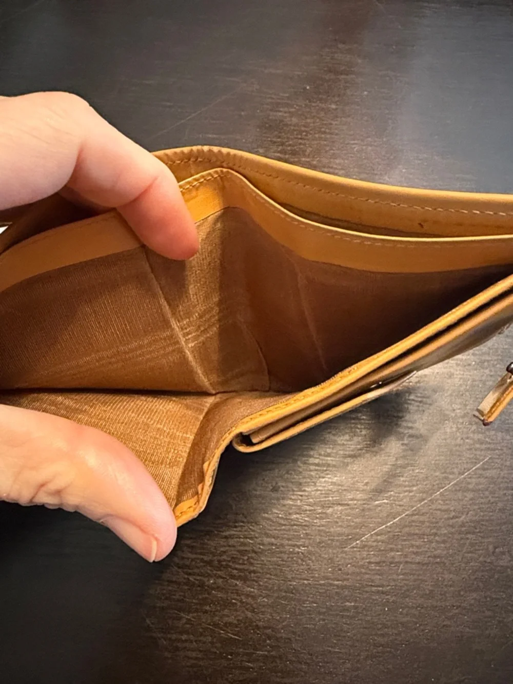 Celine Tan Leather Card Holder Wallet - Picture 4 of 10